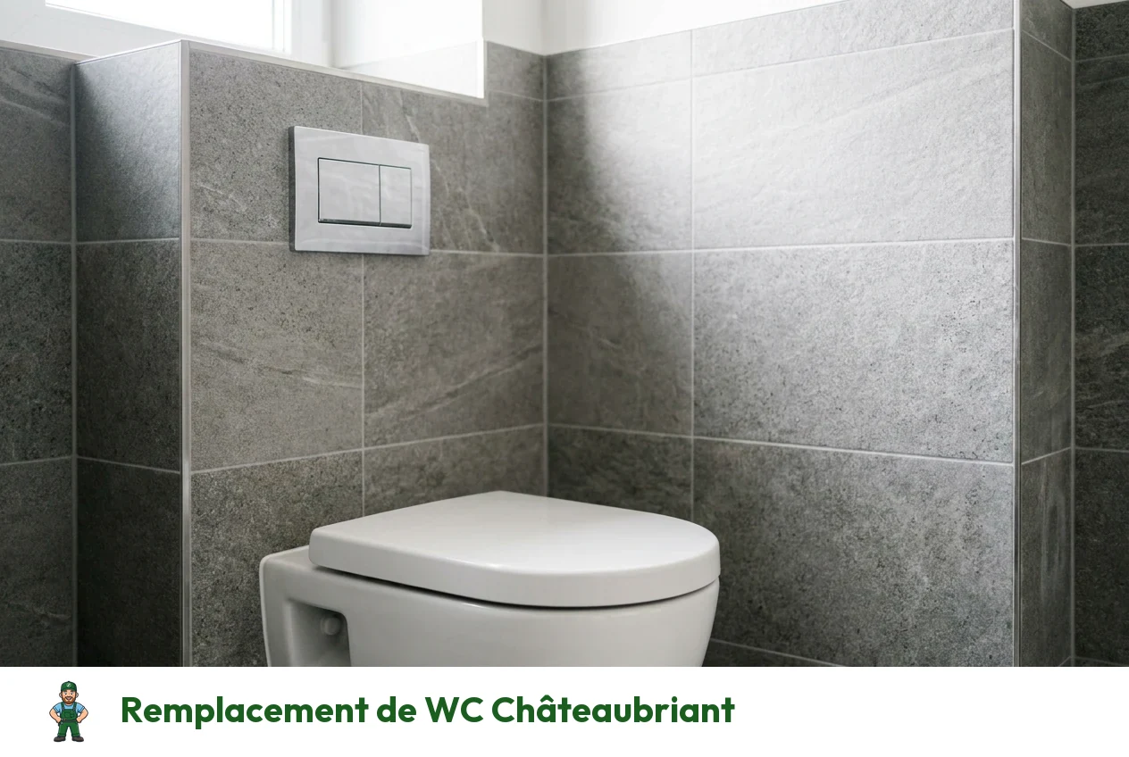 Remplacement de WC à Châteaubriant