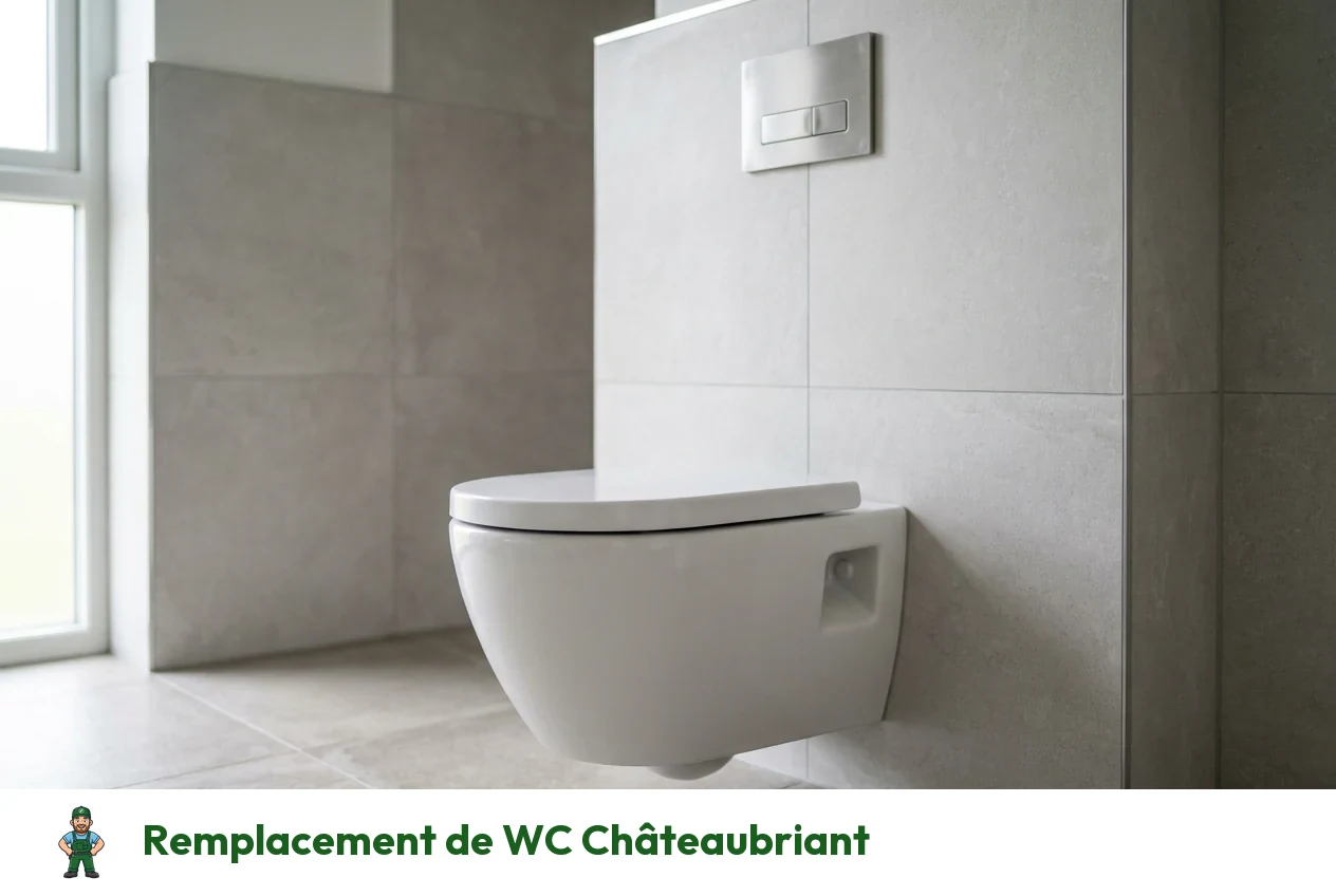 Remplacement de WC à Châteaubriant