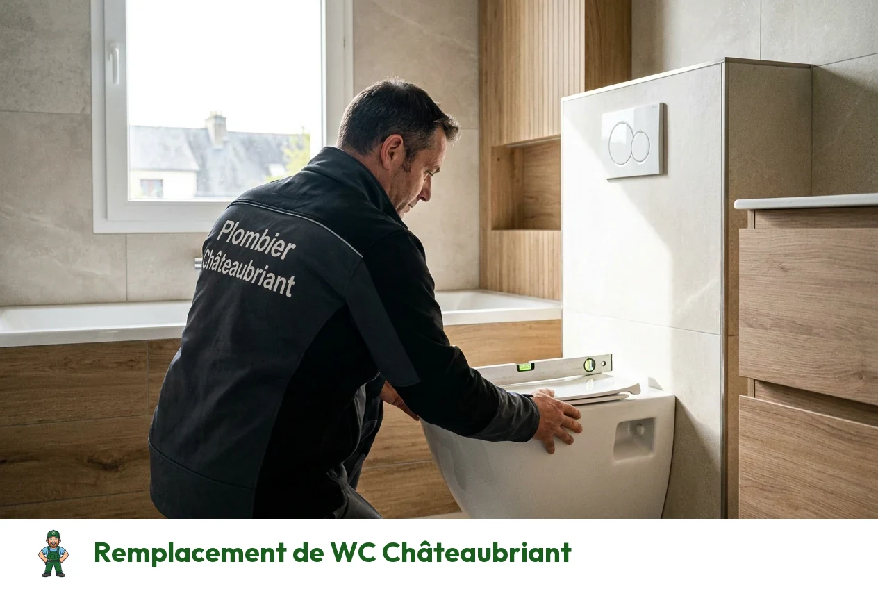 Remplacement de WC à Châteaubriant